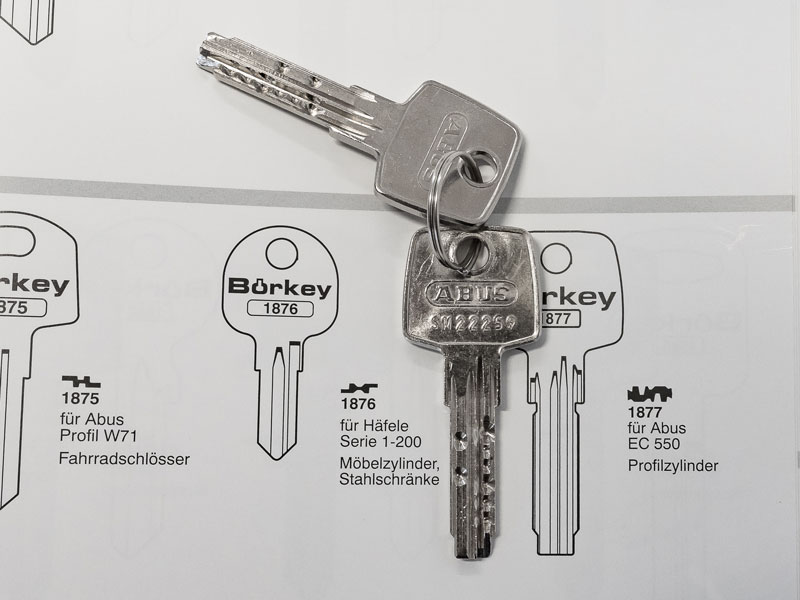 Rohling 5 Stück 1396 Börkey Schlüsselrohling für BUVA 